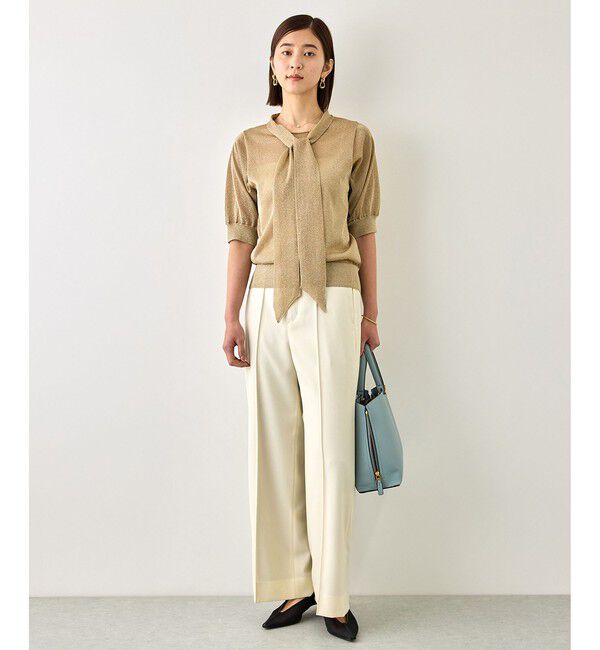 ROPE「【J'aDoRe・店舗限定サイズ】シアーラメボウタイニット」|ニット・セーター|
