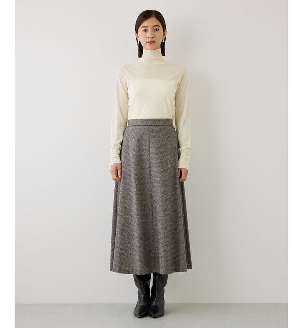 ROPE「【J'aDoRe・店舗限定サイズ】ガンクラブチェックセミフレアースカート/吸湿発熱」|スカート|