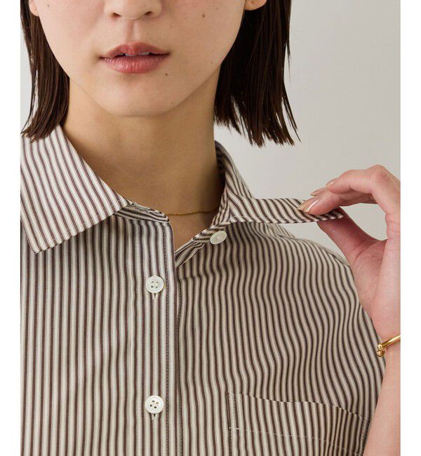ROPE「【J'aDoRe・店舗限定サイズ】先染めコットンストライプシャツ」|シャツ・ブラウス|