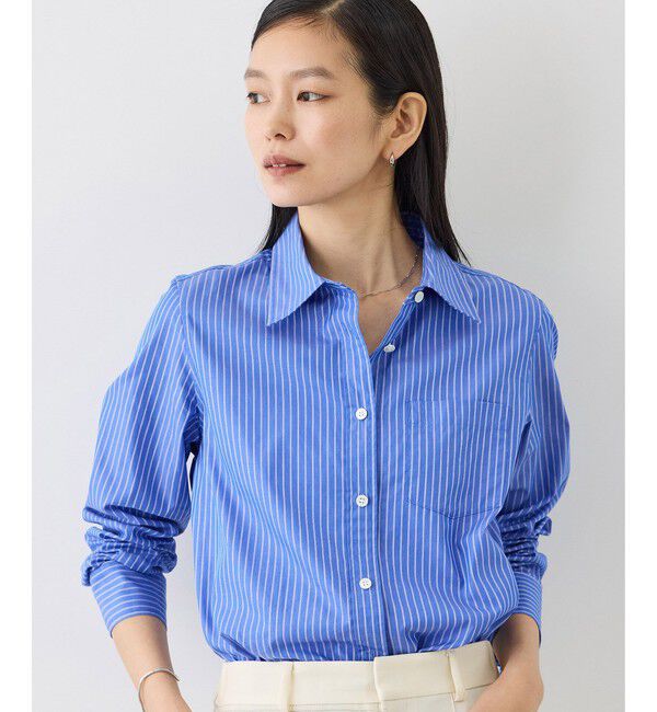 ROPE「【J'aDoRe・店舗限定サイズ】先染めコットンストライプシャツ」|シャツ・ブラウス|