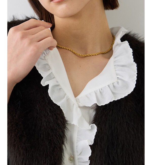 ROPE「【J'aDoRe・店舗限定サイズ】エンブロイダリーフリルブラウス」|シャツ・ブラウス|
