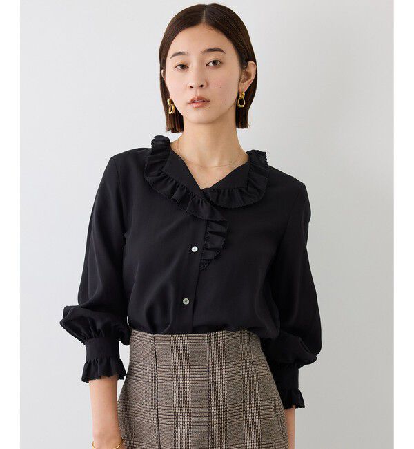ROPE「【J'aDoRe・店舗限定サイズ】エンブロイダリーフリルブラウス」|シャツ・ブラウス|
