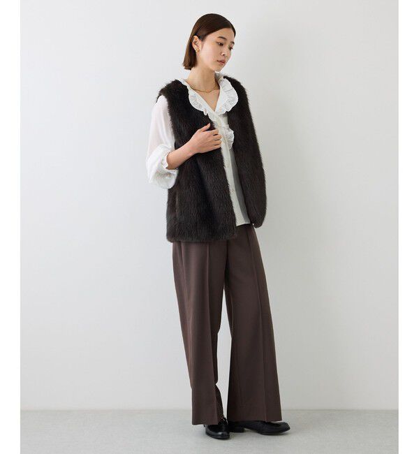 ROPE「【J'aDoRe・店舗限定サイズ】エンブロイダリーフリルブラウス」|シャツ・ブラウス|