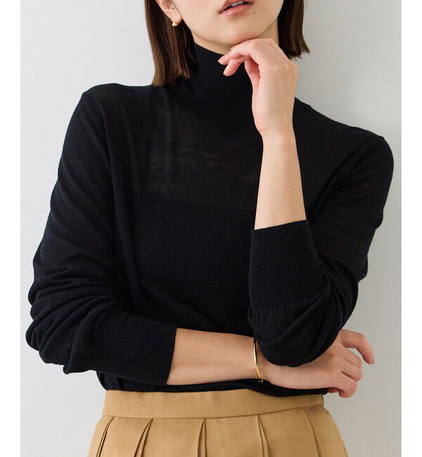 ROPE「【J'aDoRe・店舗限定サイズ】レジェールウールハイネックニット」|ニット・セーター|ブラック(01)