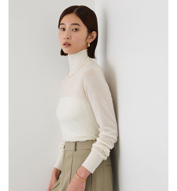 ROPE「【J'aDoRe・店舗限定サイズ】レジェールウールハイネックニット」|ニット・セーター|オフホワイト(15)