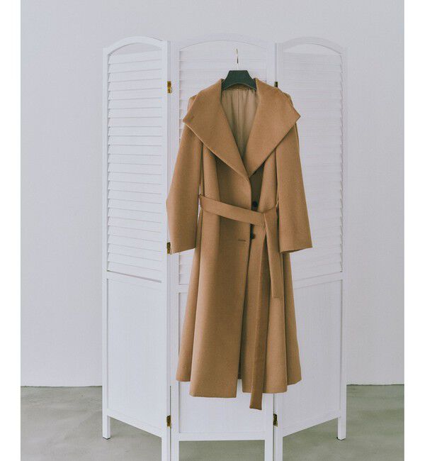 ROPE「【一部J'aDoRe限定カラー】プレミアムカシミヤロングコート/マルチWAY・逸品・26AW」|ステンカラーコート|キャメル(25)