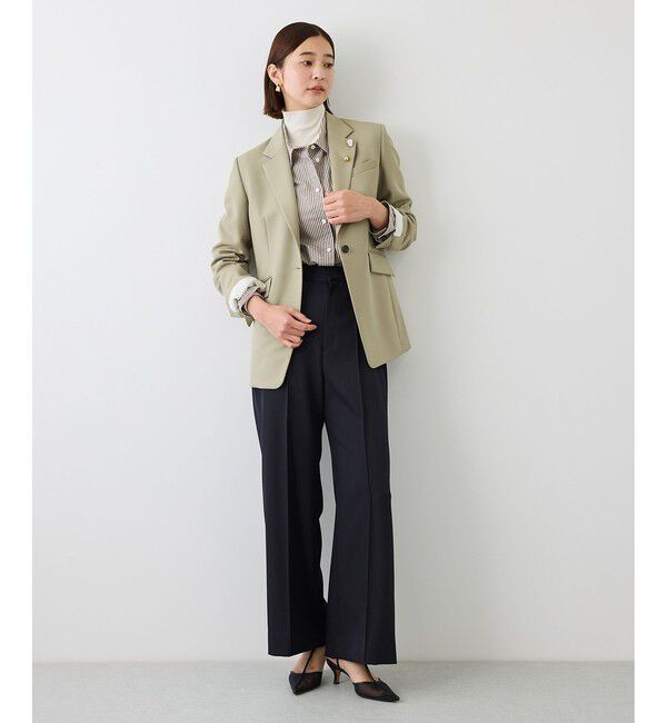 ROPE「【J'aDoRe・店舗限定サイズ】センタープレスワイドパンツ」|スラックス|