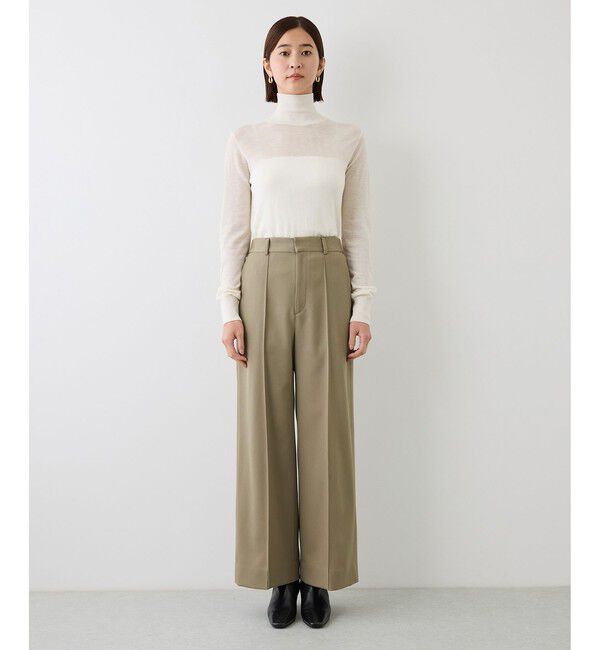 ROPE「【J'aDoRe・店舗限定サイズ】センタープレスワイドパンツ」|スラックス|