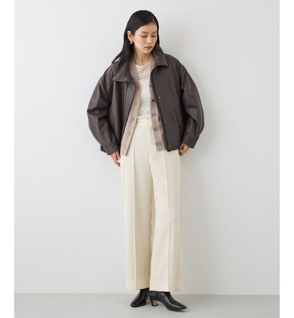 ROPE「【J'aDoRe・店舗限定サイズ】センタープレスワイドパンツ」|スラックス|