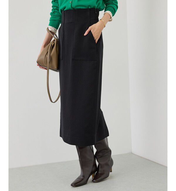 ROPE「【J'aDoRe・店舗限定サイズ】[美人スカート]キュプラ混ポケット付きタイトスカート/26AW」|スカート|