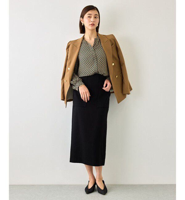 ROPE「【J'aDoRe・店舗限定サイズ】[美人スカート]キュプラ混ポケット付きタイトスカート/26AW」|スカート|