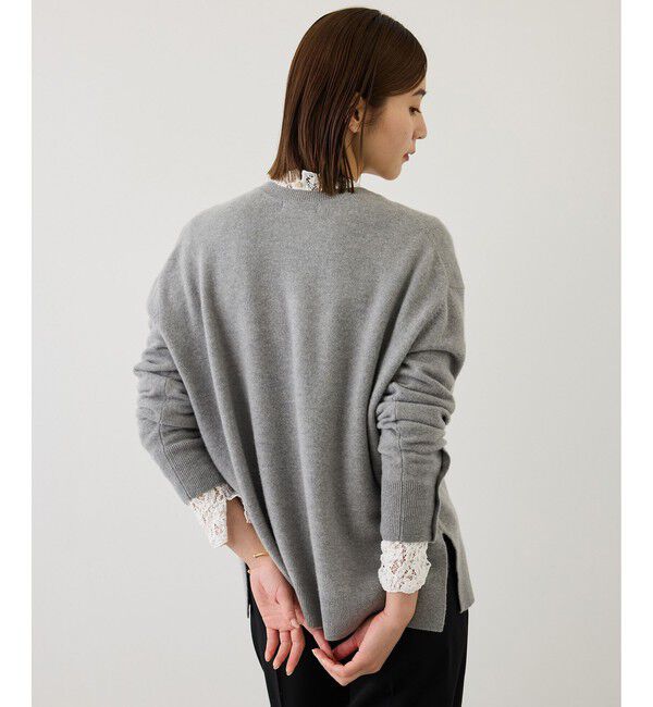 ROPE「【一部WEB限定カラー/J'aDoRe・店舗限定サイズ】カシミヤブレンドサイドスリットニット」|ニット・セーター|