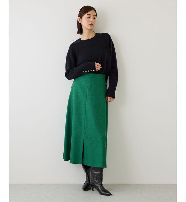 ROPE「【一部WEB限定カラー/J'aDoRe・店舗限定サイズ】カシミヤブレンドサイドスリットニット」|ニット・セーター|