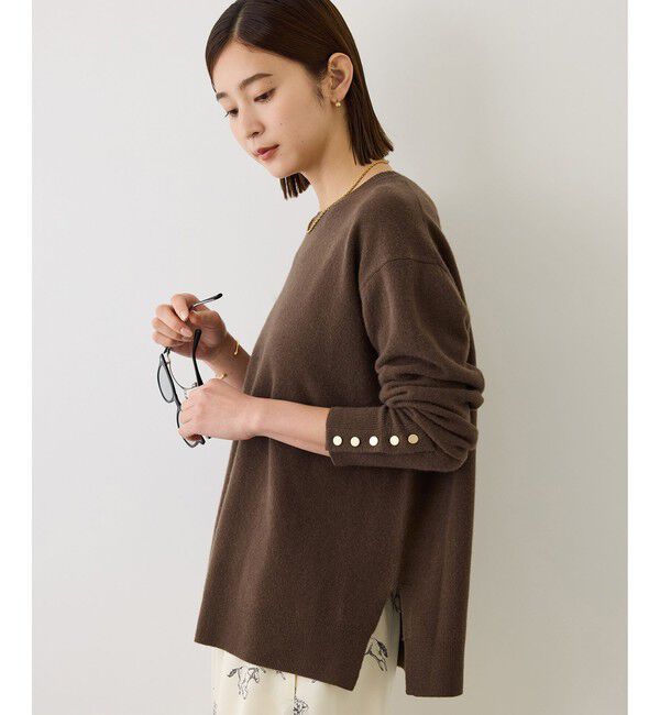 ROPE「【一部WEB限定カラー/J'aDoRe・店舗限定サイズ】カシミヤブレンドサイドスリットニット」|ニット・セーター|