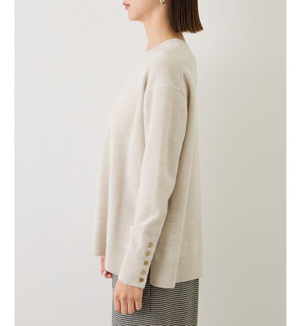 ROPE「【一部WEB限定カラー/J'aDoRe・店舗限定サイズ】カシミヤブレンドサイドスリットニット」|ニット・セーター|