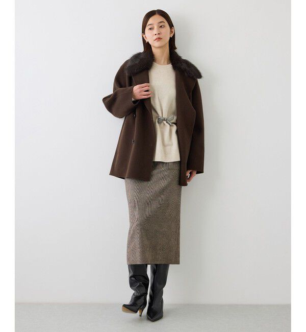 ROPE「【一部WEB限定カラー/J'aDoRe・店舗限定サイズ】カシミヤブレンドサイドスリットニット」|ニット・セーター|