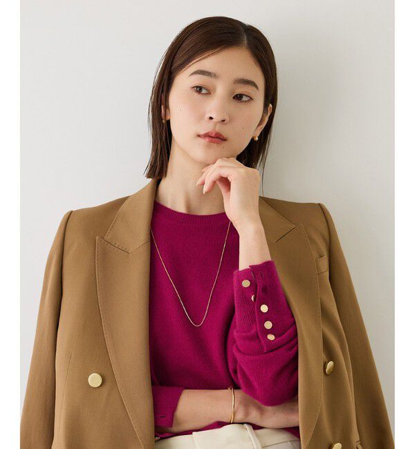 ROPE「【一部WEB限定カラー/J'aDoRe・店舗限定サイズ】カシミヤブレンドサイドスリットニット」|ニット・セーター|