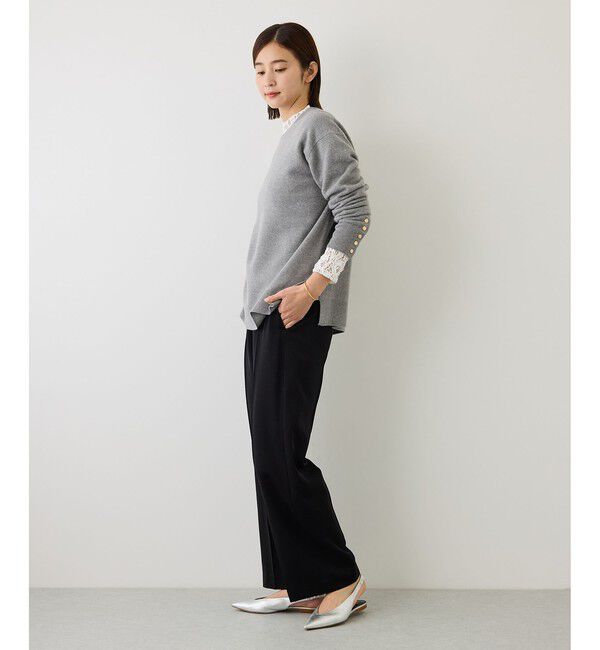 ROPE「【一部WEB限定カラー/J'aDoRe・店舗限定サイズ】カシミヤブレンドサイドスリットニット」|ニット・セーター|
