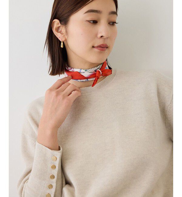 ROPE「【一部WEB限定カラー/J'aDoRe・店舗限定サイズ】カシミヤブレンドサイドスリットニット」|ニット・セーター|