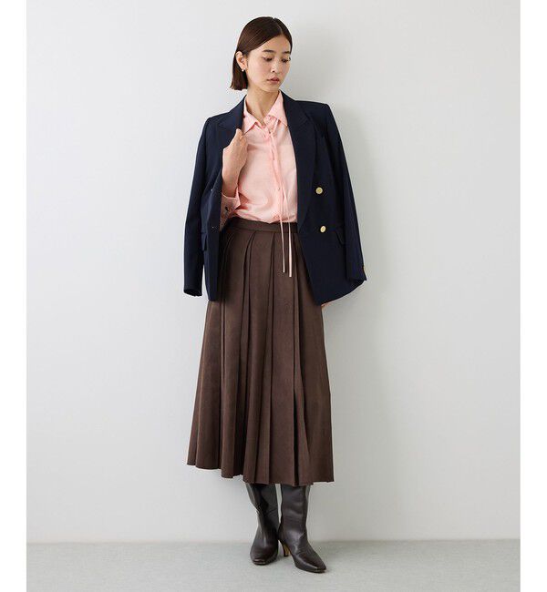 ROPE「【J'aDoRe・店舗限定サイズ】スエードライクプリーツスカート/防シワ・吸水速乾・UVカット」|スカート|