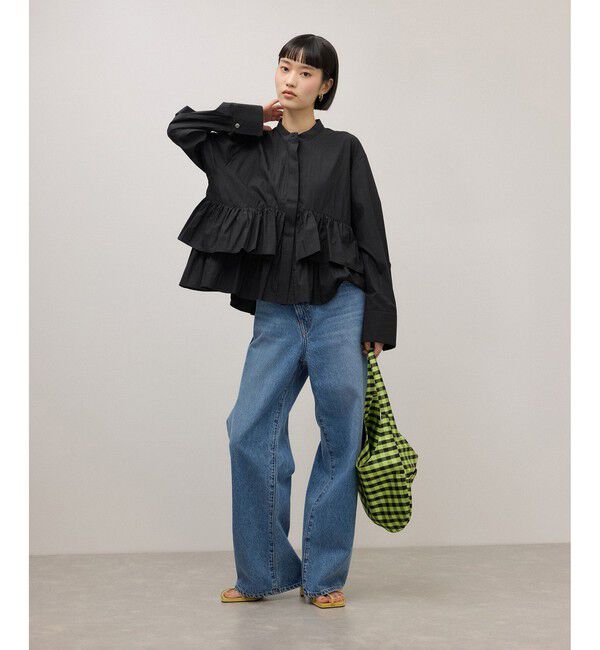 ADAM ET ROPE'「【WEB限定】・【定番】フリルブラウス」|シャツ・ブラウス|