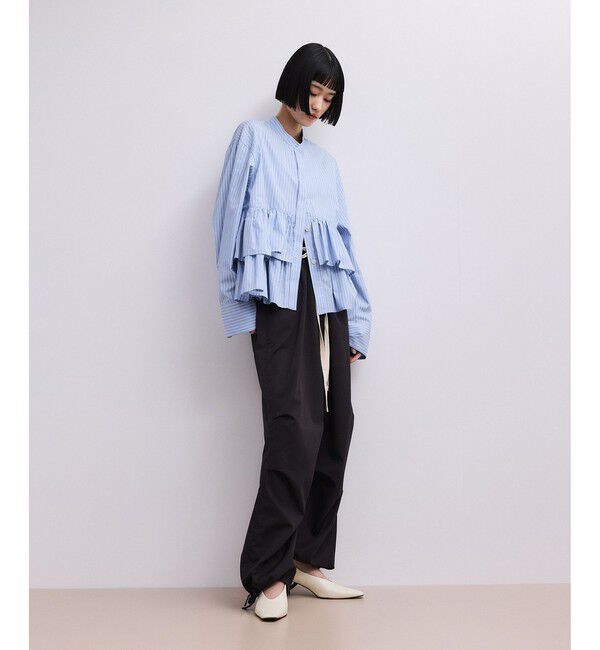 ADAM ET ROPE'「【WEB限定】・【定番】フリルブラウス」|シャツ・ブラウス|
