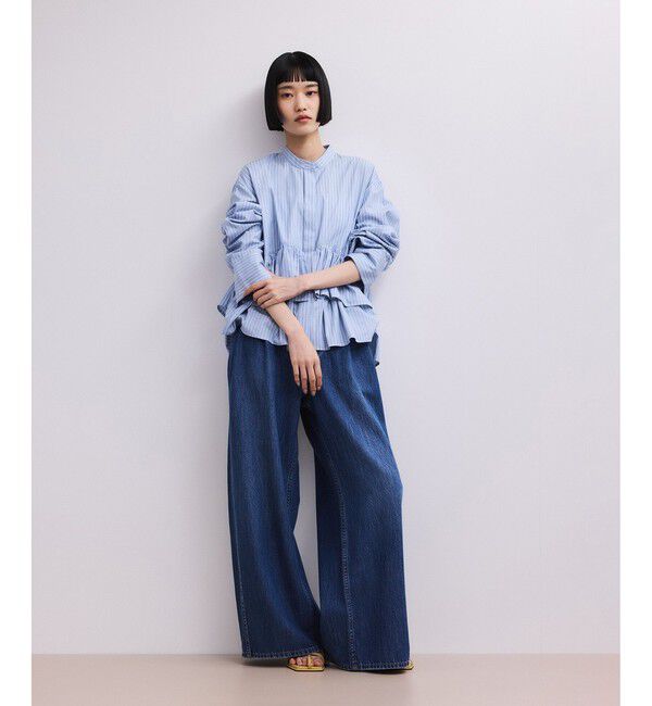 ADAM ET ROPE'「【WEB限定】・【定番】フリルブラウス」|シャツ・ブラウス|