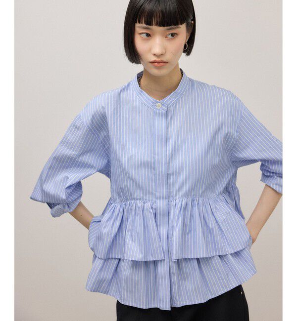 ADAM ET ROPE'「【WEB限定】・【定番】フリルブラウス」|シャツ・ブラウス|