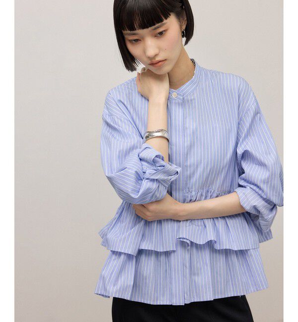 ADAM ET ROPE'「【WEB限定】・【定番】フリルブラウス」|シャツ・ブラウス|