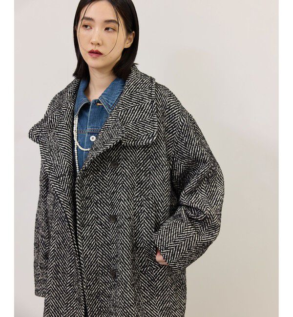 ADAM ET ROPE'「【WEB限定】・【定番】スタンドカラーウールミドルコート」|その他|