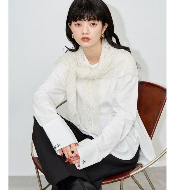 ADAM ET ROPE'「シャツカフスロングスリーブTシャツ」|シャツ・ブラウス|