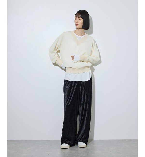 ADAM ET ROPE'「シャツカフスロングスリーブTシャツ」|シャツ・ブラウス|