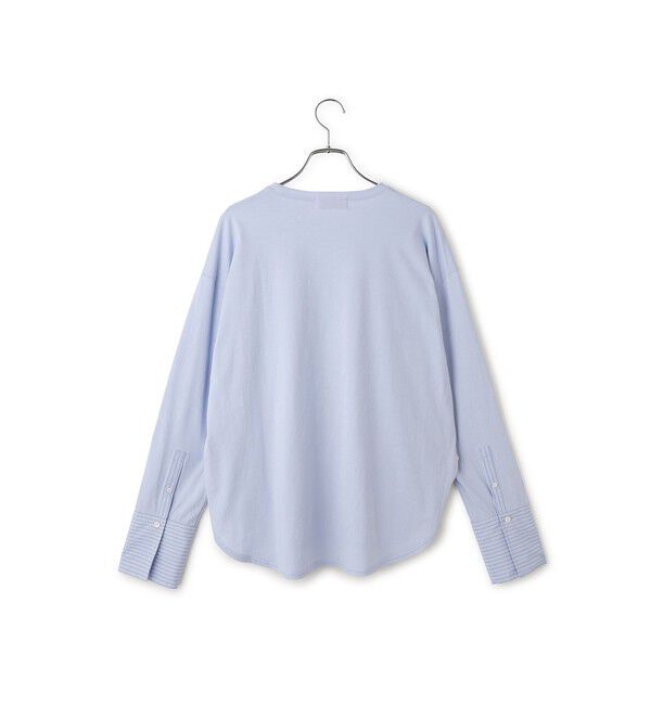 ADAM ET ROPE'「シャツカフスロングスリーブTシャツ」|シャツ・ブラウス|