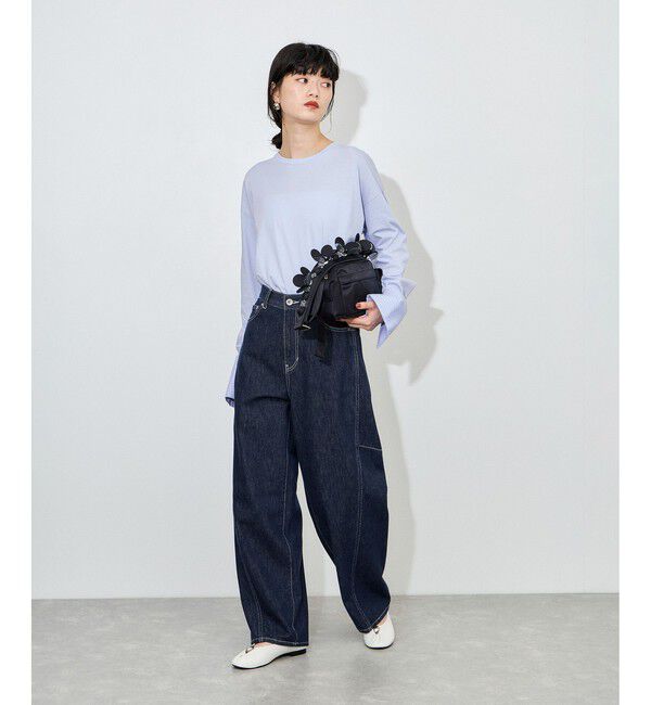 ADAM ET ROPE'「シャツカフスロングスリーブTシャツ」|シャツ・ブラウス|