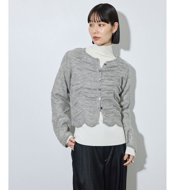 ADAM ET ROPE'「【WEB限定】・【定番】ダブルモヘヤシャーリングカーディガン」|カーディガン|