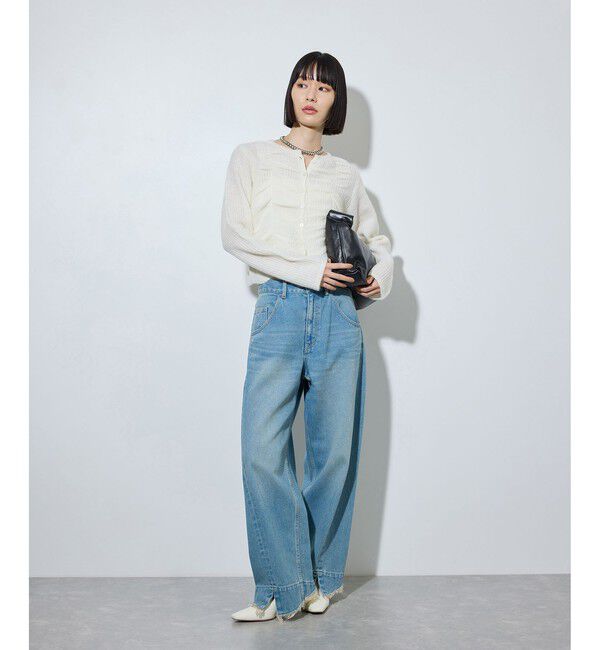 ADAM ET ROPE'「【WEB限定】・【定番】ダブルモヘヤシャーリングカーディガン」|カーディガン|