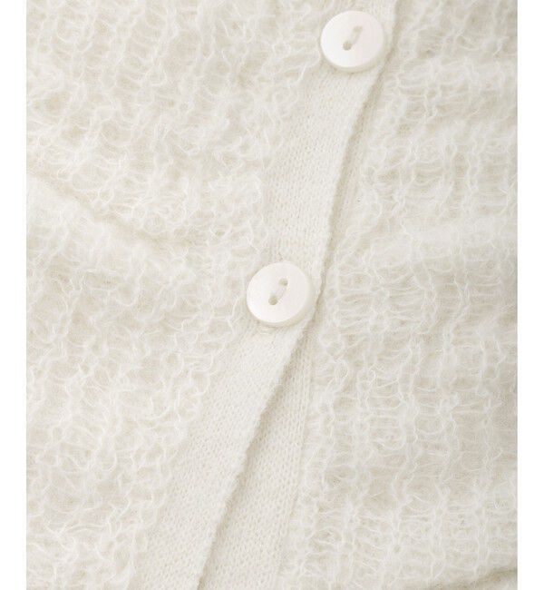 ADAM ET ROPE'「【WEB限定】・【定番】ダブルモヘヤシャーリングカーディガン」|カーディガン|