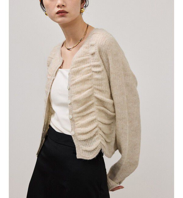 ADAM ET ROPE'「【WEB限定】・【定番】ダブルモヘヤシャーリングカーディガン」|カーディガン|