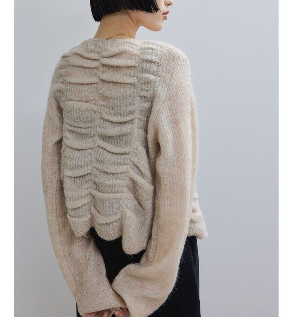 ADAM ET ROPE'「【WEB限定】・【定番】ダブルモヘヤシャーリングカーディガン」|カーディガン|