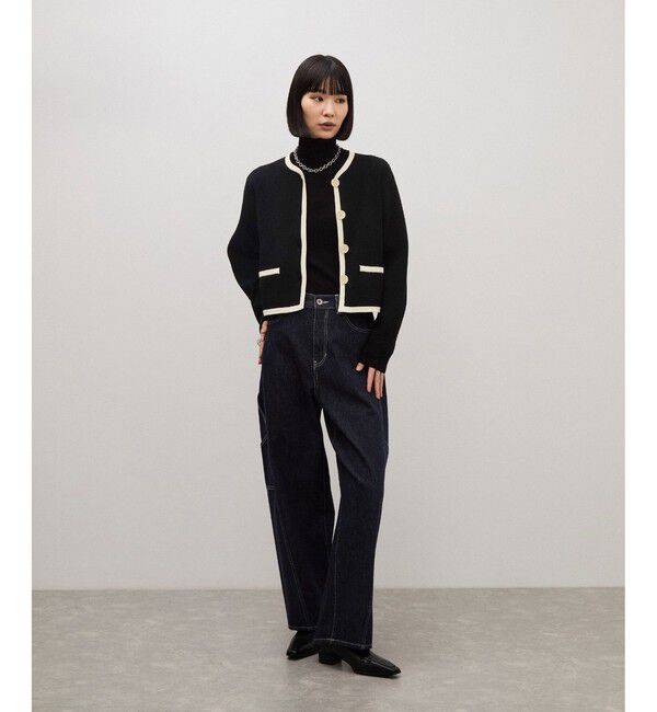 ADAM ET ROPE'「【WEB限定】コンパクトニットジャケット」|カーディガン|
