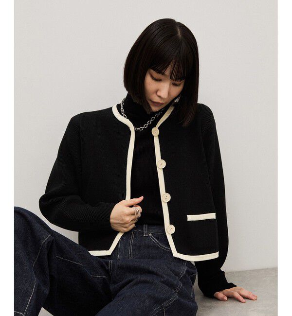 ADAM ET ROPE'「【WEB限定】コンパクトニットジャケット」|カーディガン|
