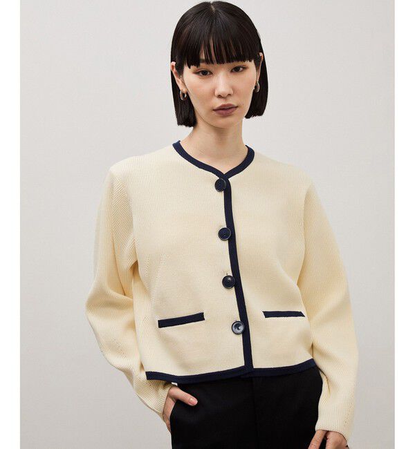 ADAM ET ROPE'「【WEB限定】コンパクトニットジャケット」|カーディガン|