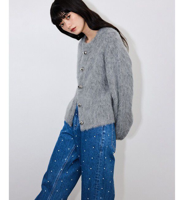 ADAM ET ROPE'「アルパカウールカーディガン」|カーディガン|