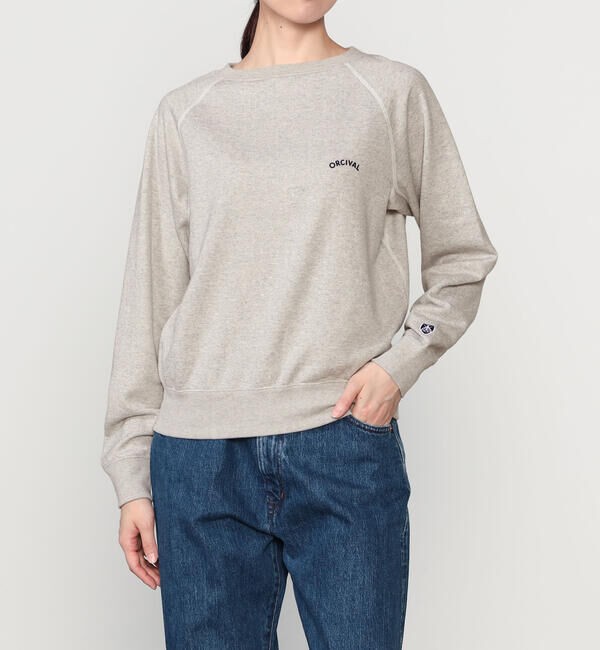 ORCIVAL「ORCIVAL | コットン裏毛 ボートネックプルオーバー WOMEN」|スウェット・ジャージ|GREY