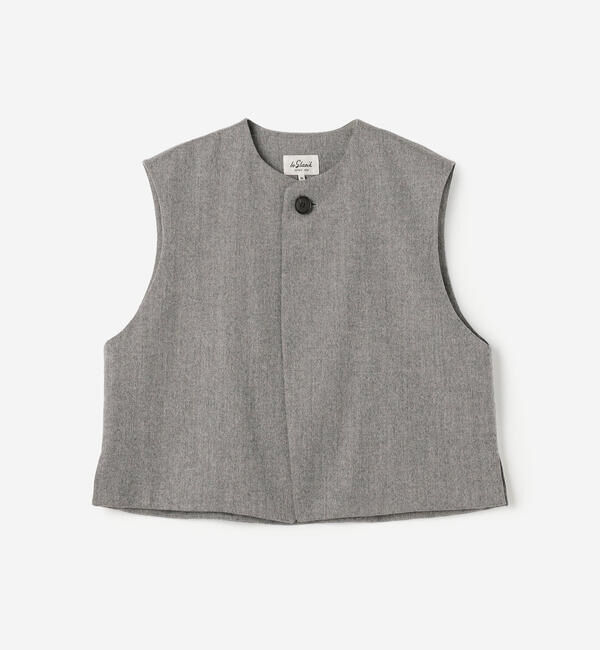 LE GLAZIK「LE GLAZIK | ウール ジレ WOMEN」|ダウンベスト・ベスト|GREY
