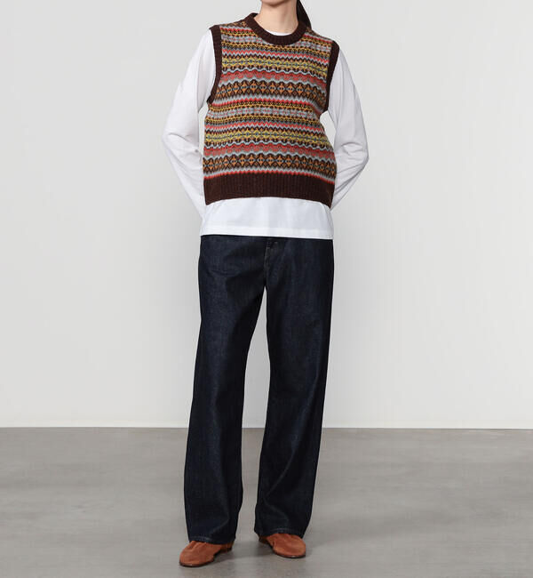 Morris & Sons「MORRIS & SONS | フェアアイル クルーネックベスト WOMEN」|ベスト・ジレ|