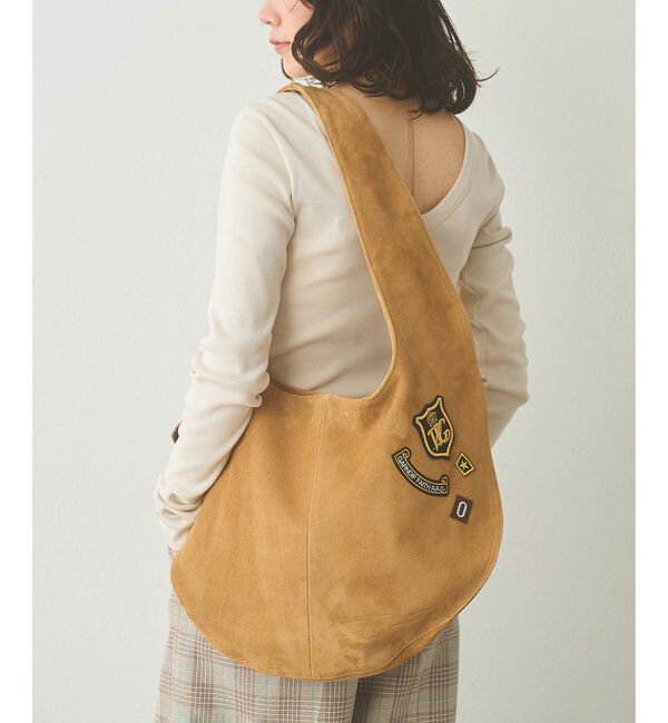  「スエードラウンドBAG」|トートバッグ|キャメル