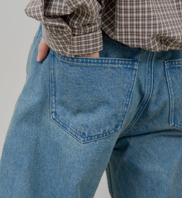  「【WHIMSIC/2サイズ展開/SETUP対応】サイドタックデニムパンツ」|デニム|