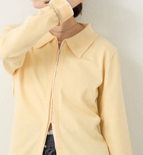  「長袖ポロニット」|カーディガン|