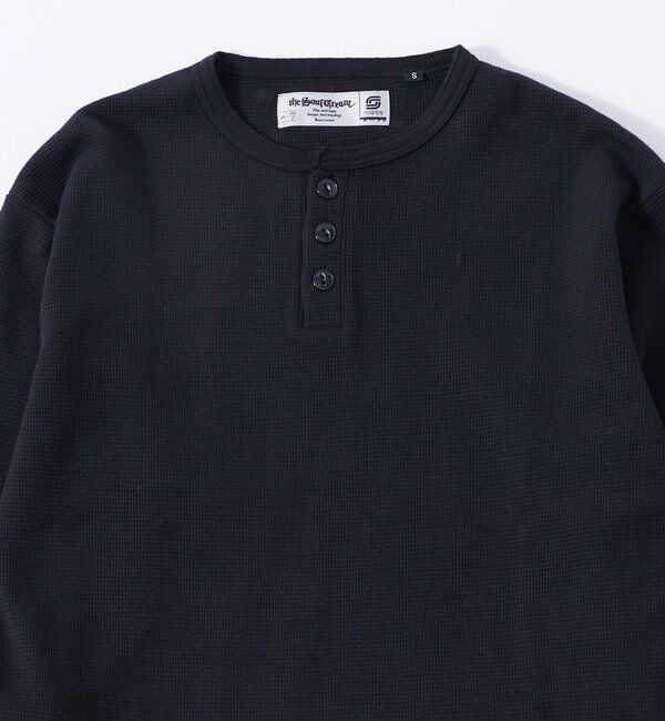  「【UNISEX】Sourcreamワッフルヘンリーネックトップス」|Tシャツ・カットソー|